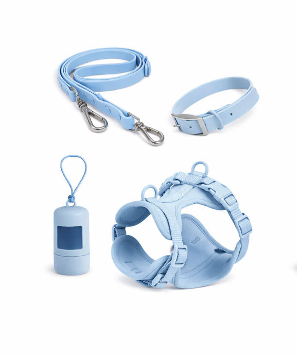 Waterproof collar+waterproof traction strap set